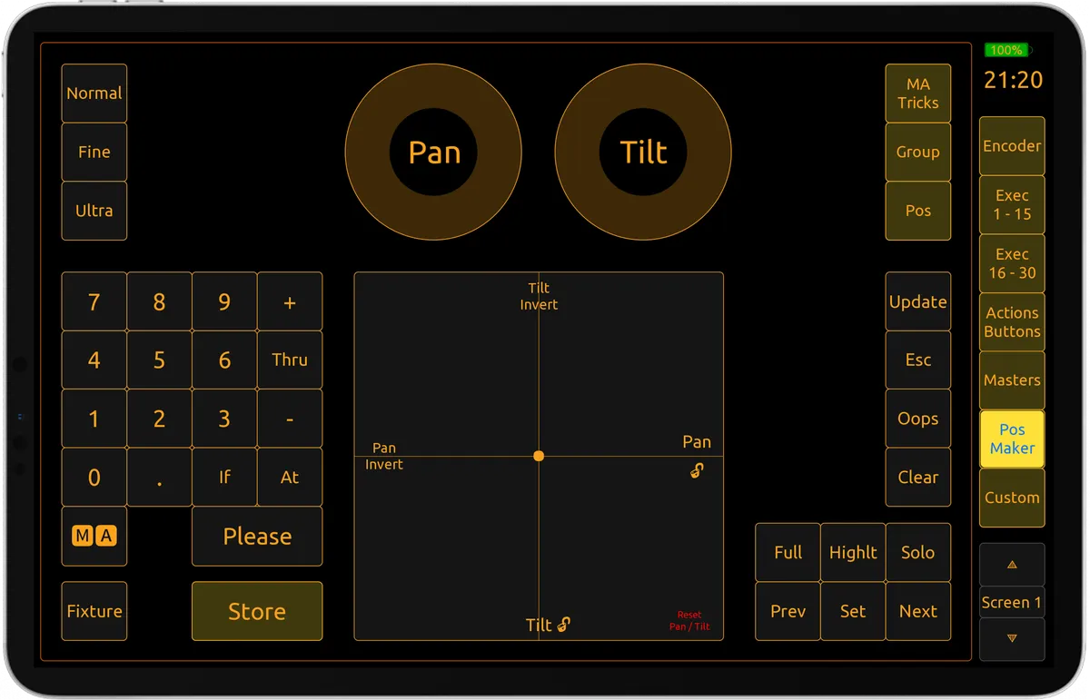 TouchOSC Layout for GrandMA2 on PC | Mugen Lighting